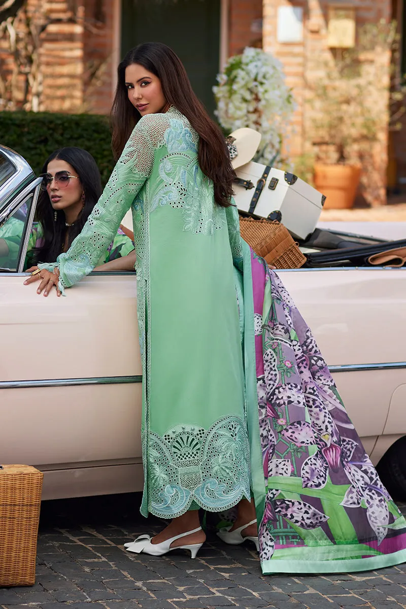 Embroidered Classic Pakistani Salwar Kameez Suit in Apple Green Shade