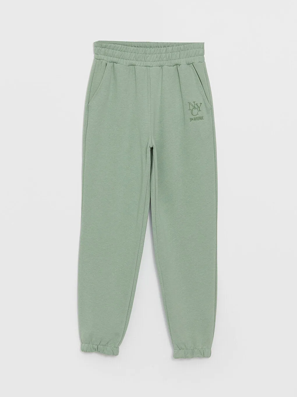 Embroidered Women Jogger Sweatpants with Elastic Waist