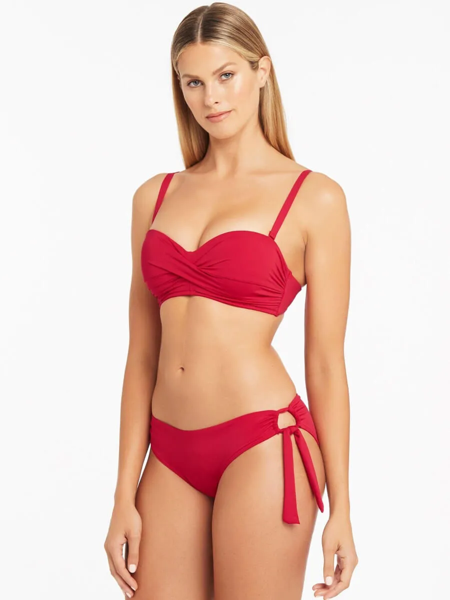 Essentials Tie Side Regular Bottom in Red