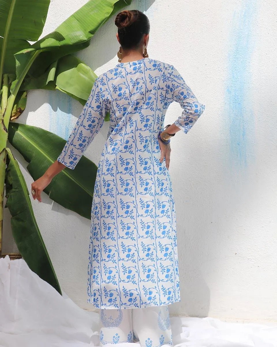Estelle Handprinted Cotton Kurta Set - WITC