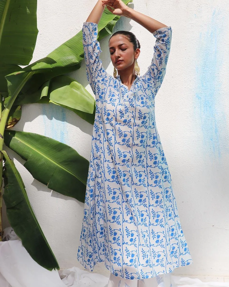 Estelle Handprinted Cotton Kurta Set - WITC