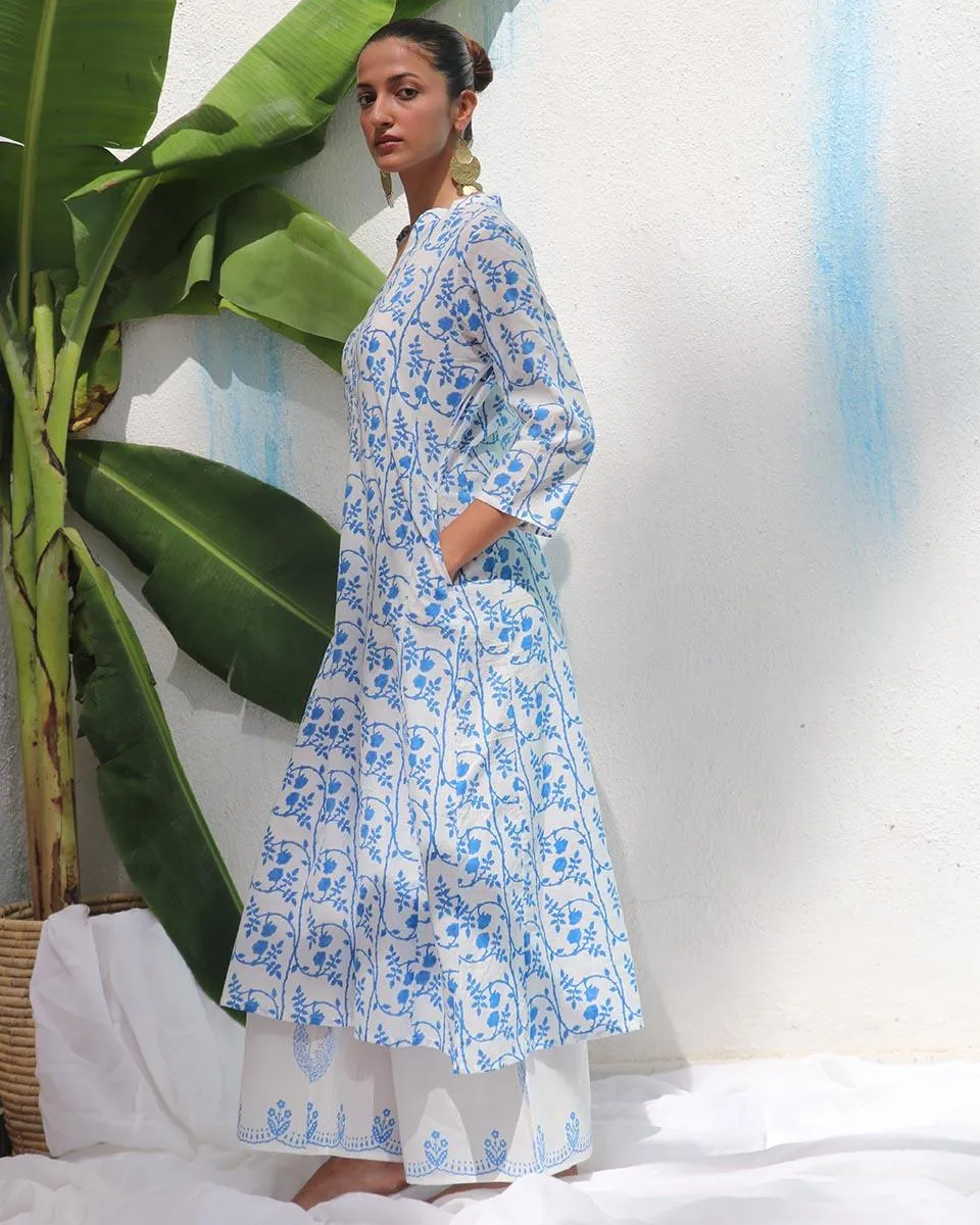 Estelle Handprinted Cotton Kurta Set - WITC