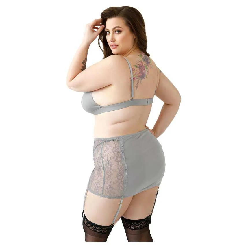 Fantasy Curve Layne Bralette, Gartered Skirt, and G-string Panty