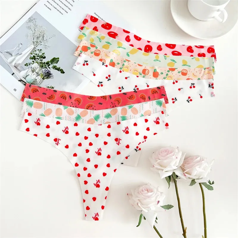 FINETOO 4Pcs Ultra Soft Leopard Print Thongs Comfort Lingerie