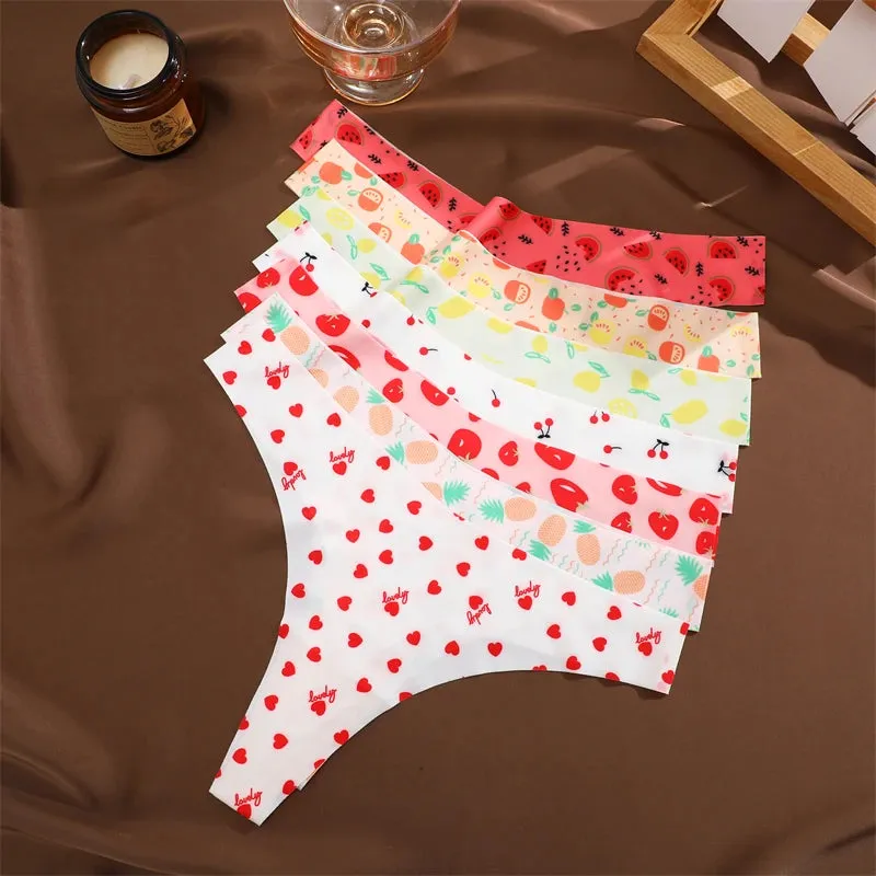 FINETOO 4Pcs Ultra Soft Leopard Print Thongs Comfort Lingerie
