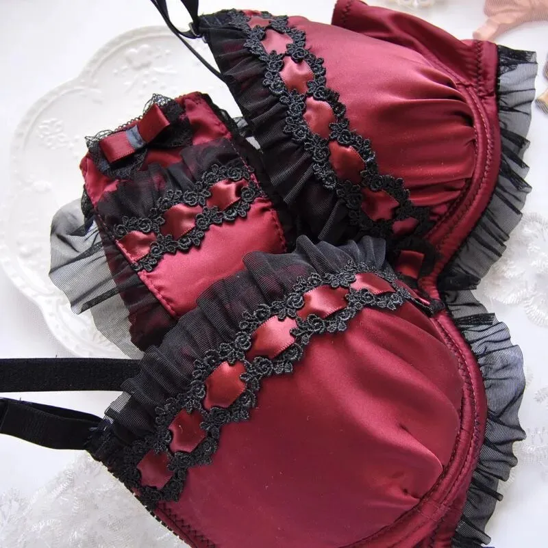 Flirty Coquette 2-Piece Satin Lingerie Set