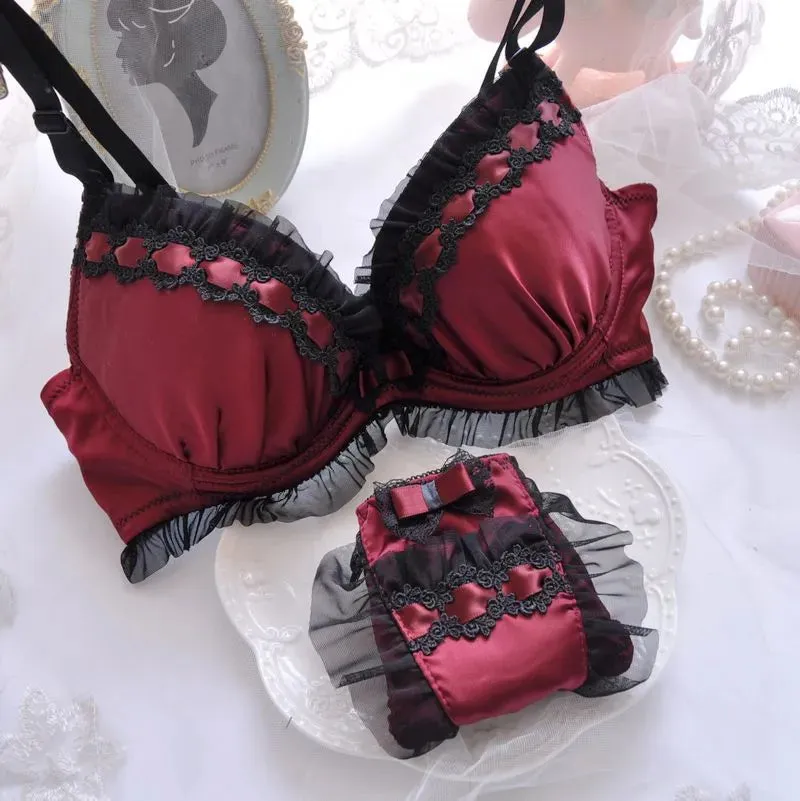 Flirty Coquette 2-Piece Satin Lingerie Set