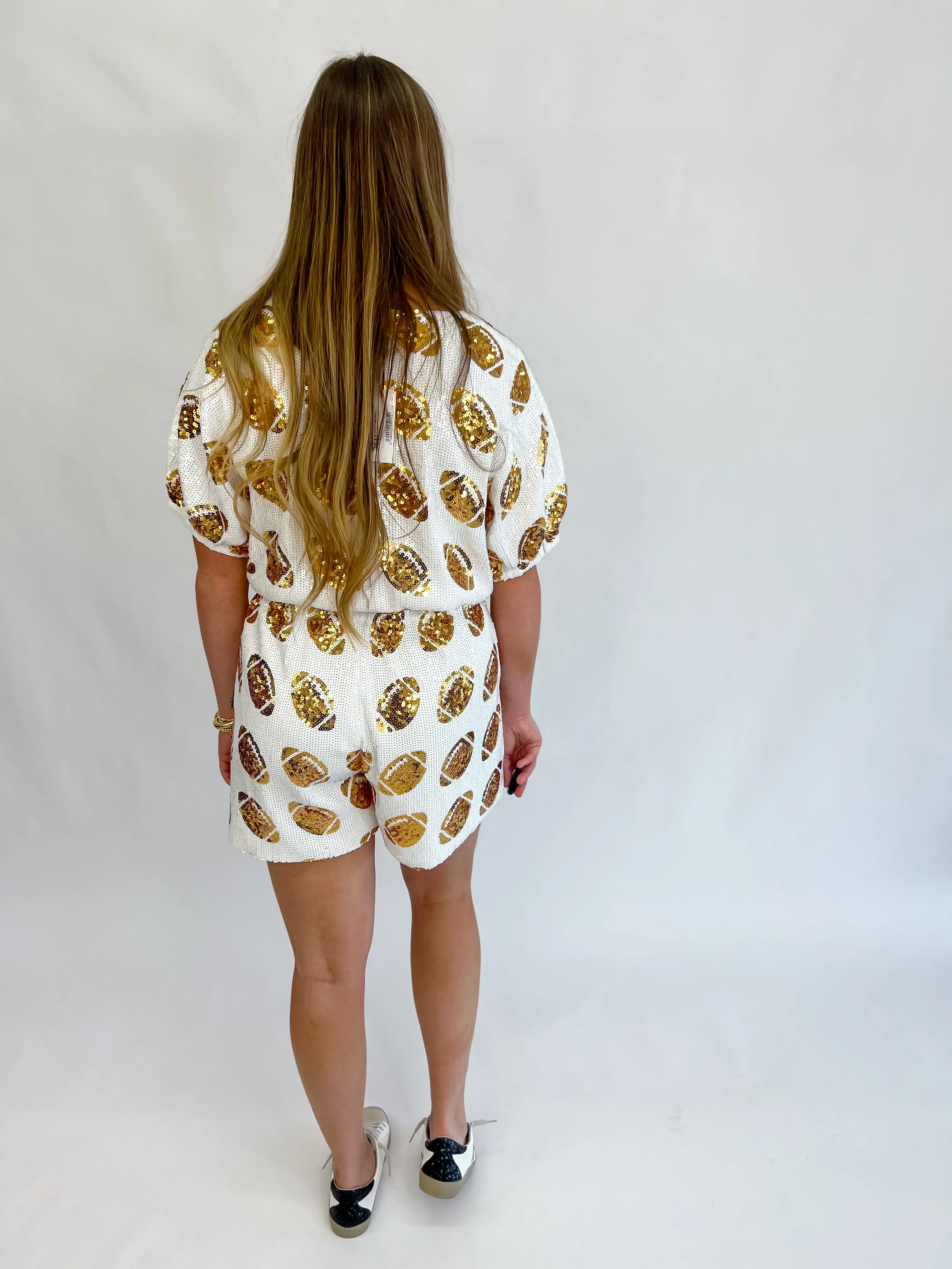 Flirty Football Sequin Shorts