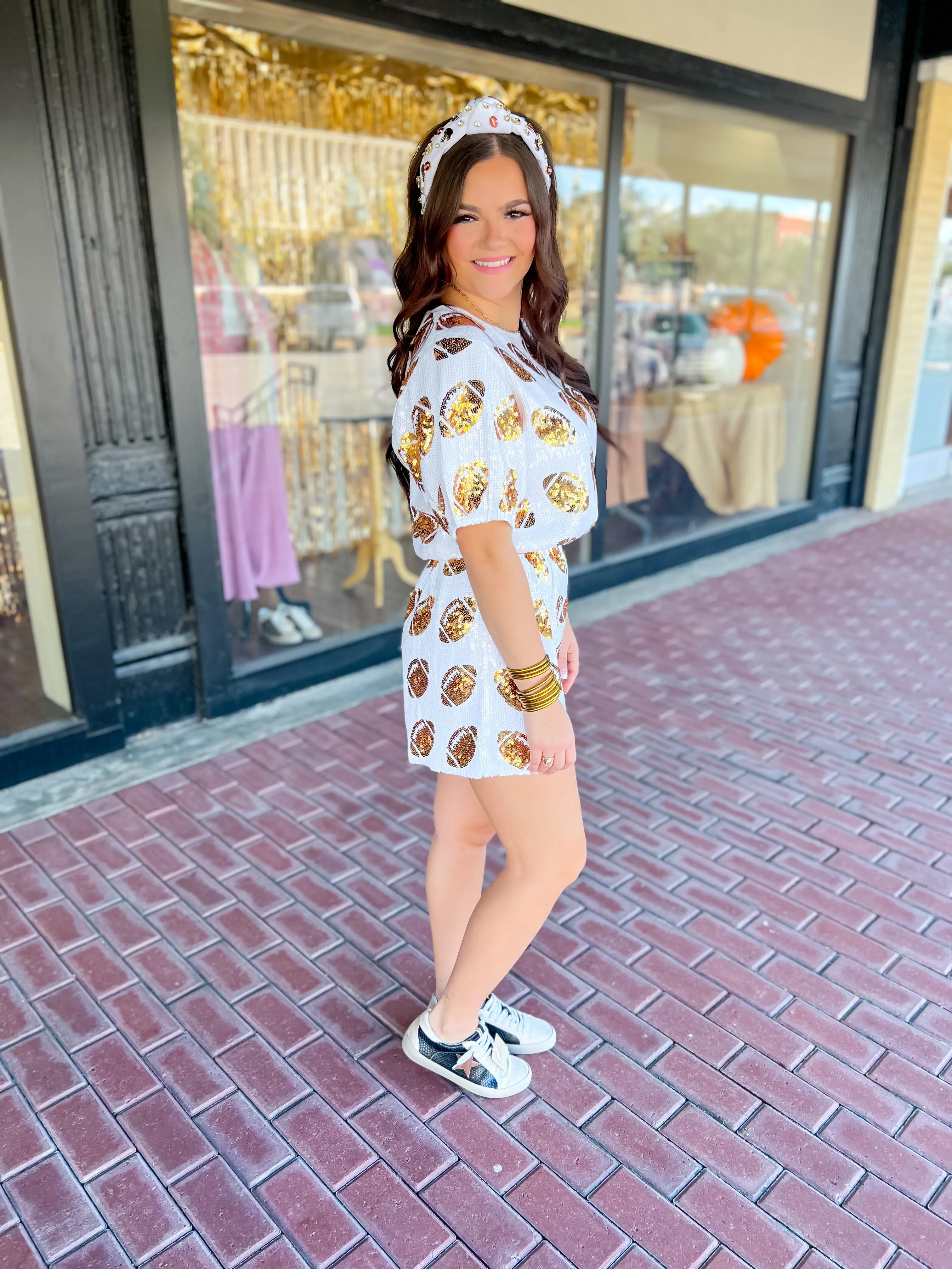 Flirty Football Sequin Shorts