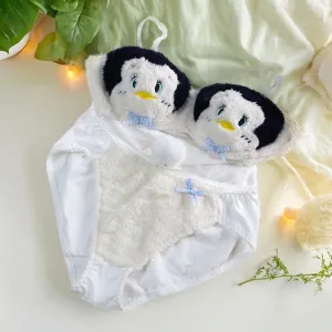 Furry Duck Plush Lingerie Set