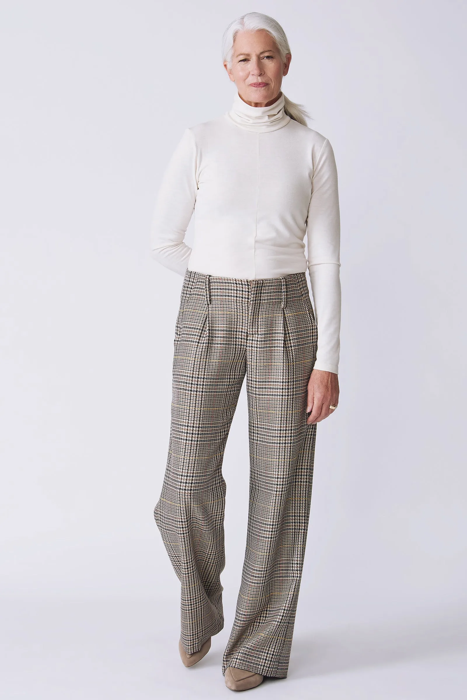 Gabby Trouser - Multi Plaid