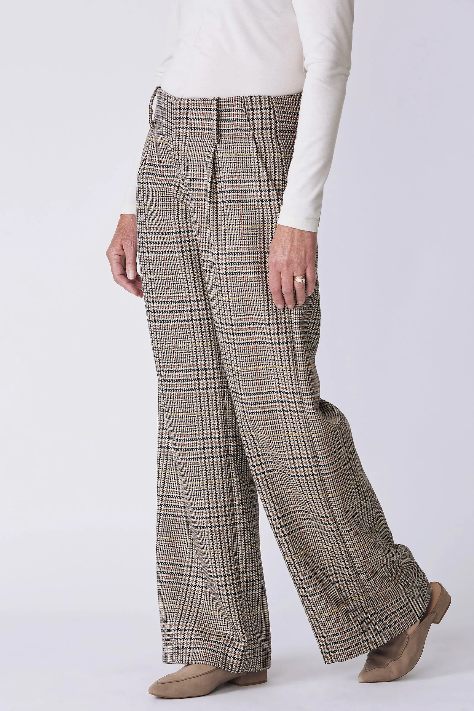 Gabby Trouser - Multi Plaid