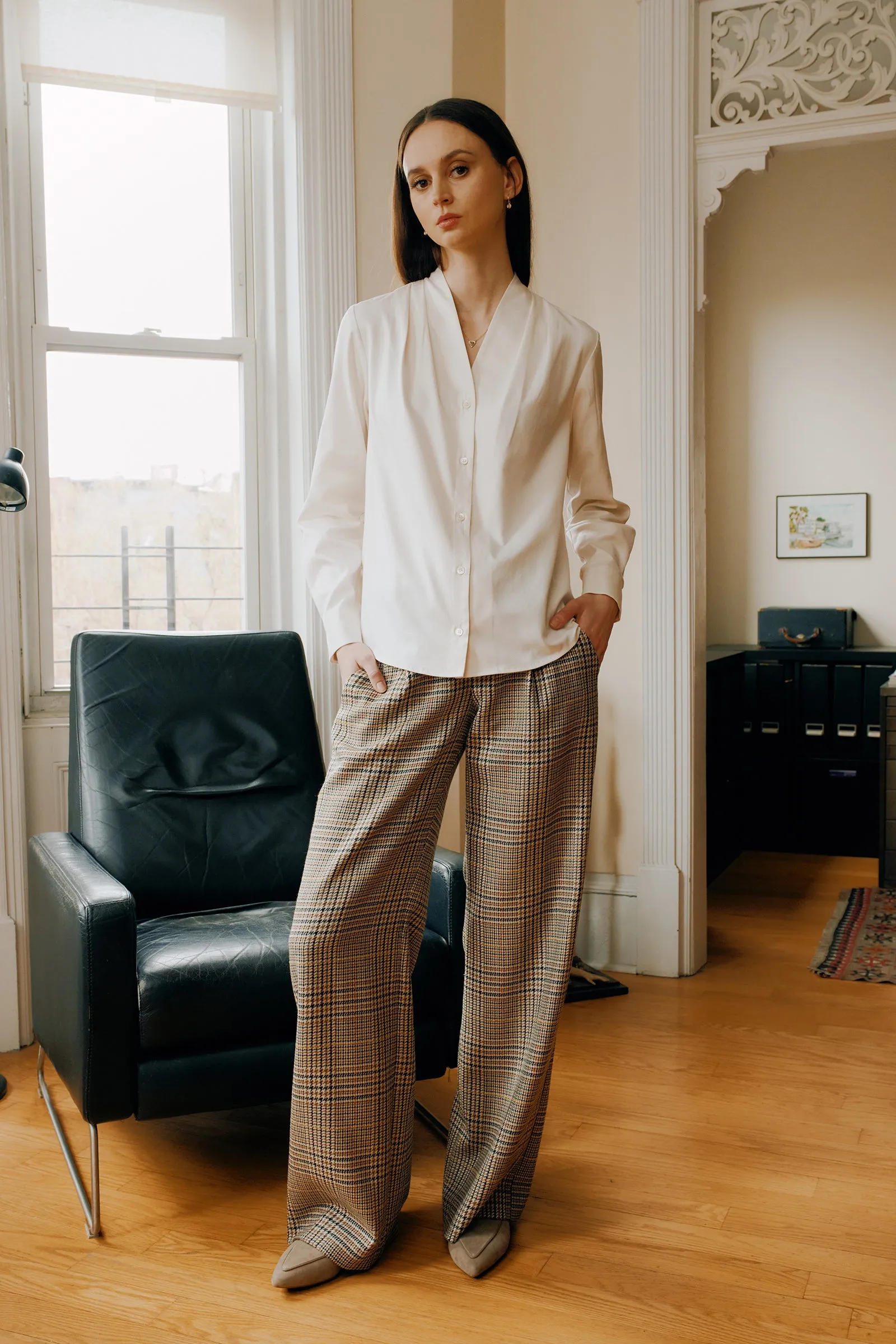 Gabby Trouser - Multi Plaid