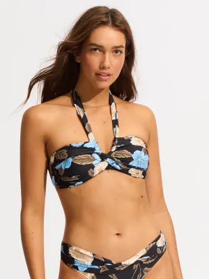 Garden Party Halter Bandeau in Black