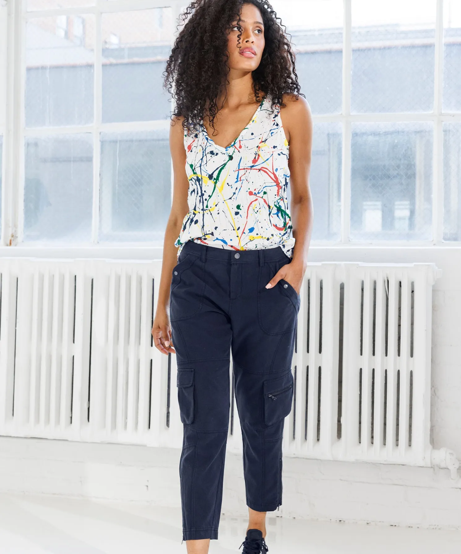 go crinkle cut tank print