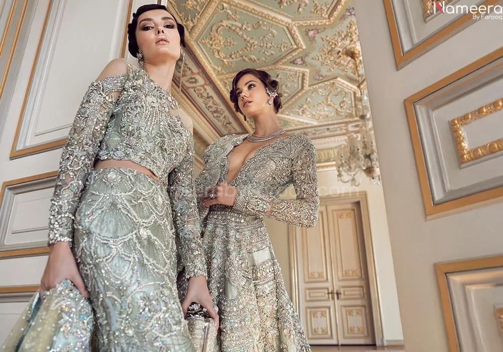Green Lehenga Bridal Pakistani Designer Dress #BN793