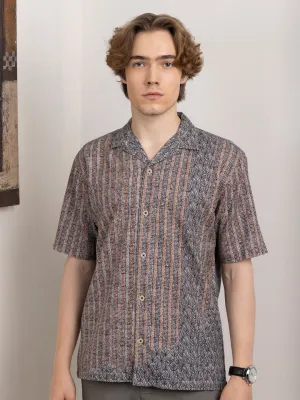 Grey Print Resort Shirt