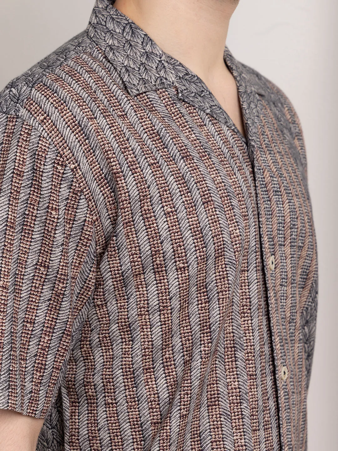 Grey Print Resort Shirt