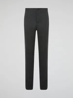 Grey Slim Fit Trousers