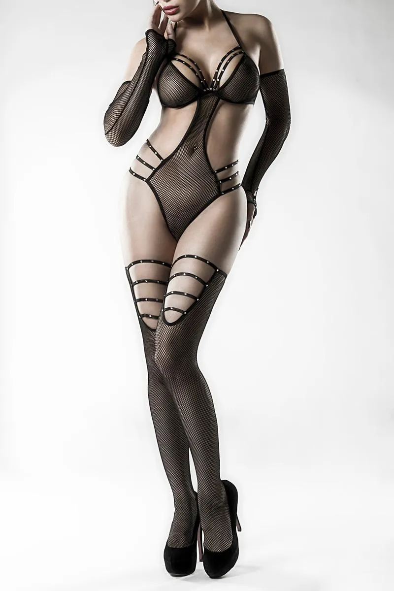 Grey Velvet Four-Part Body Set