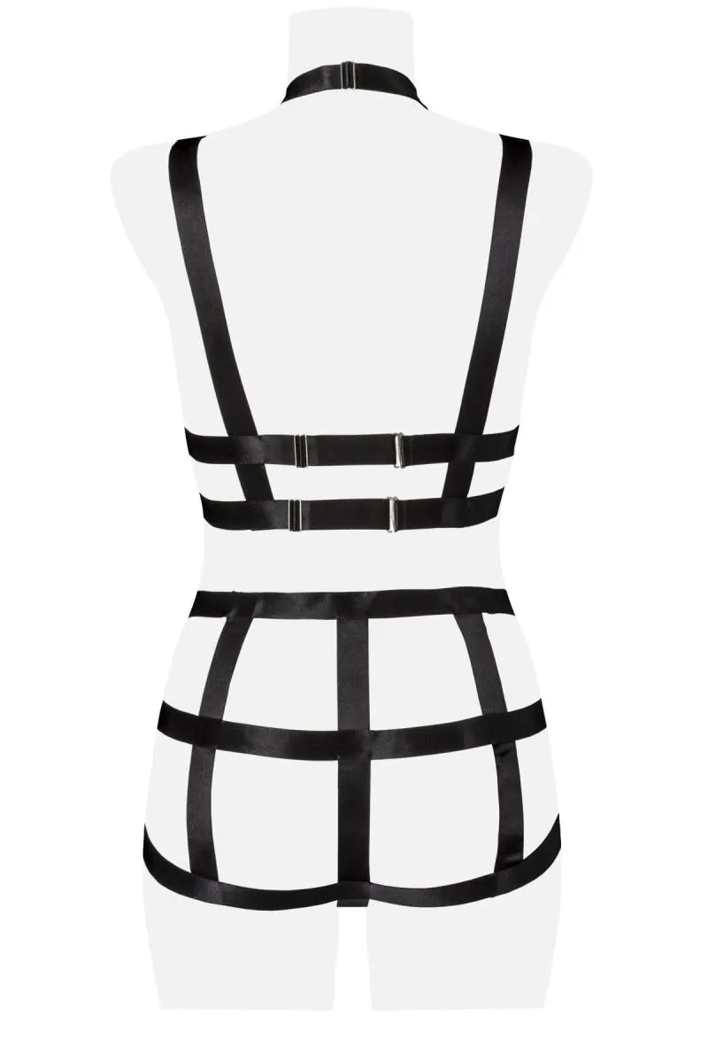 Grey Velvet Two-Part Harness Set