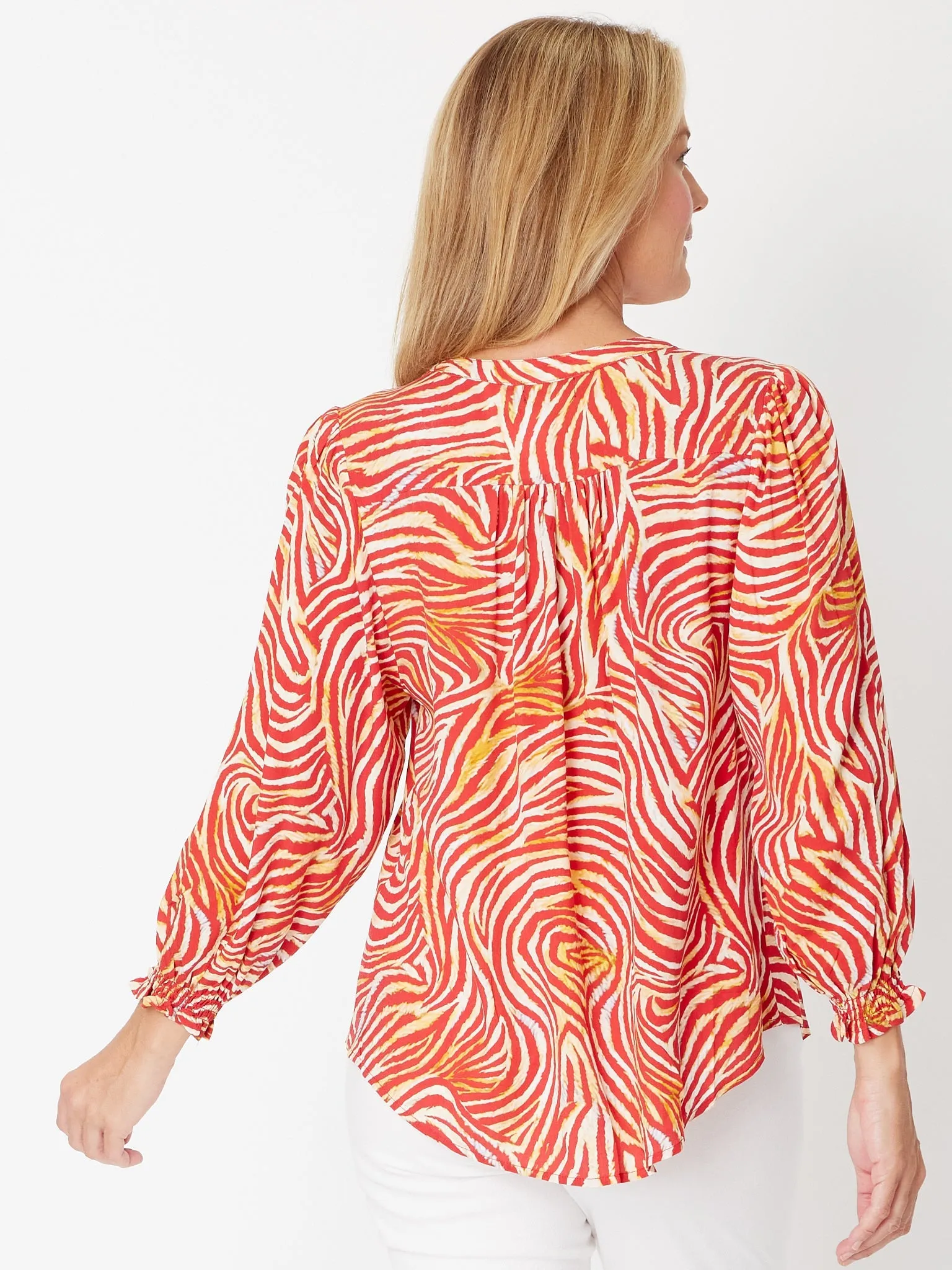 Gypsy Rayon Shirt - Red Animal - 31225