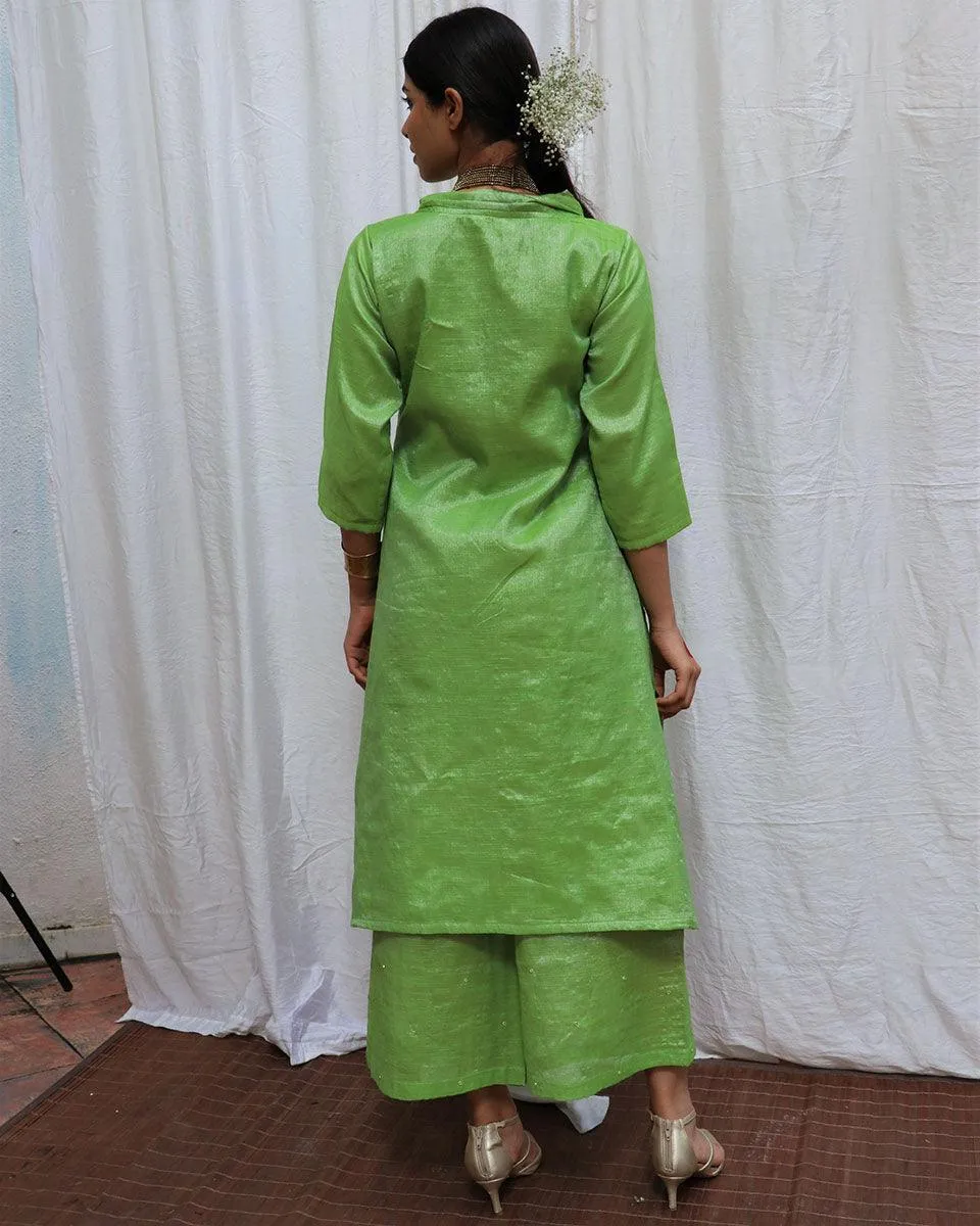 Harita Handwoven Cotton Zari Kurta Set - Zari