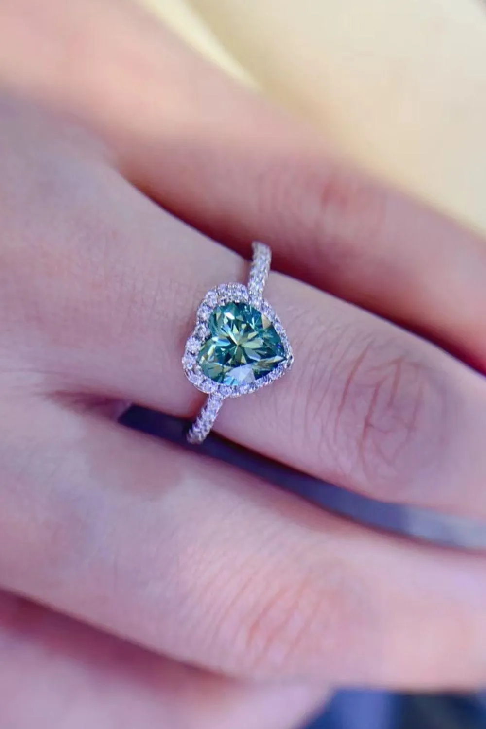 Hazel Blues® | 1-Carat Moissanite Heart Ring