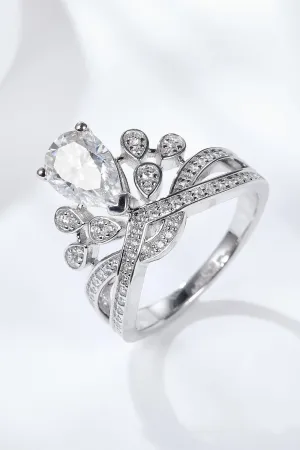 Hazel Blues® | 1.5 Carat Moissanite Crown-Shaped Ring
