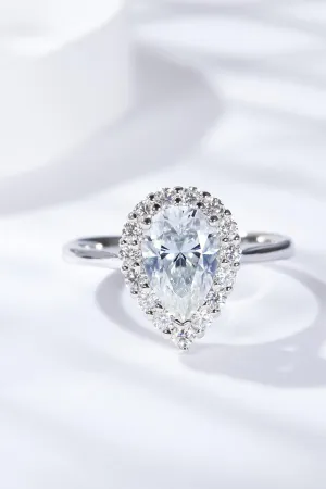 Hazel Blues® | 1.5 Carat Moissanite Teardrop Ring