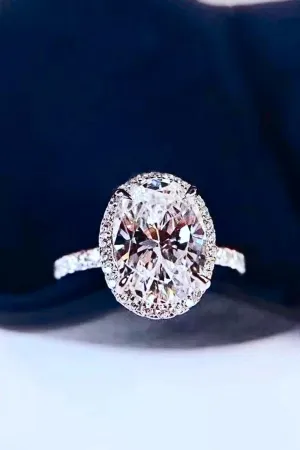 Hazel Blues® | 2 Carat Moissanite Platinum-Plated Ring