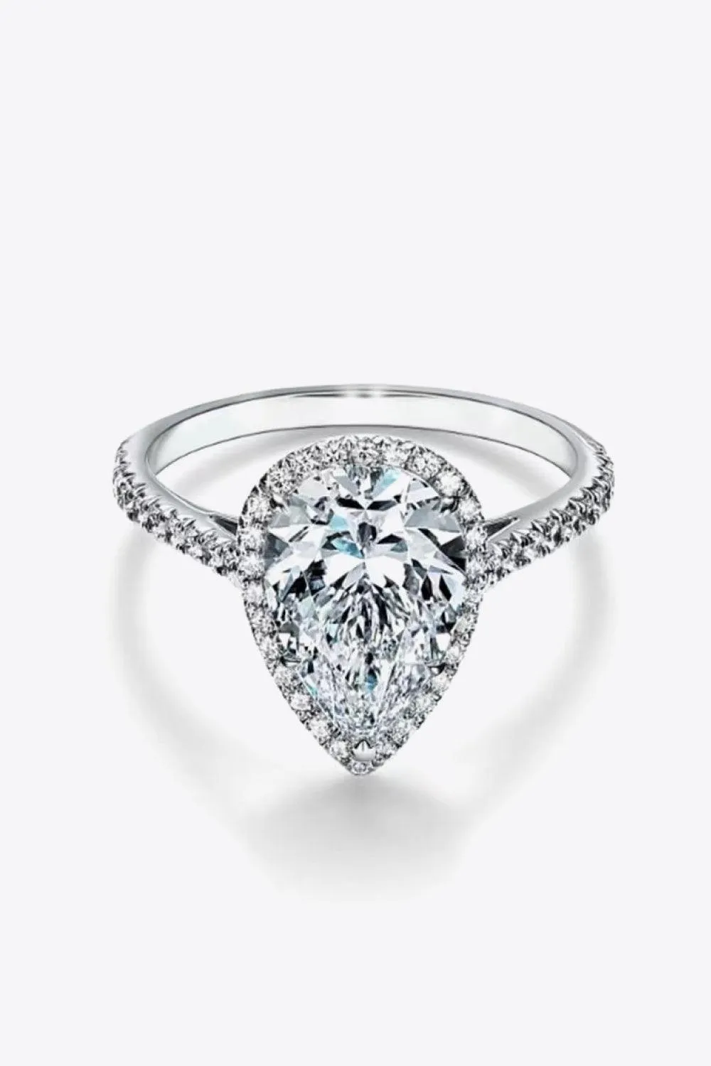 Hazel Blues® | 2 Carat Moissanite Teardrop Cluster Ring