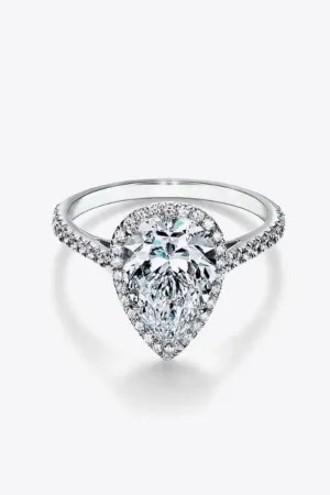 Hazel Blues® | 2 Carat Moissanite Teardrop Cluster Ring