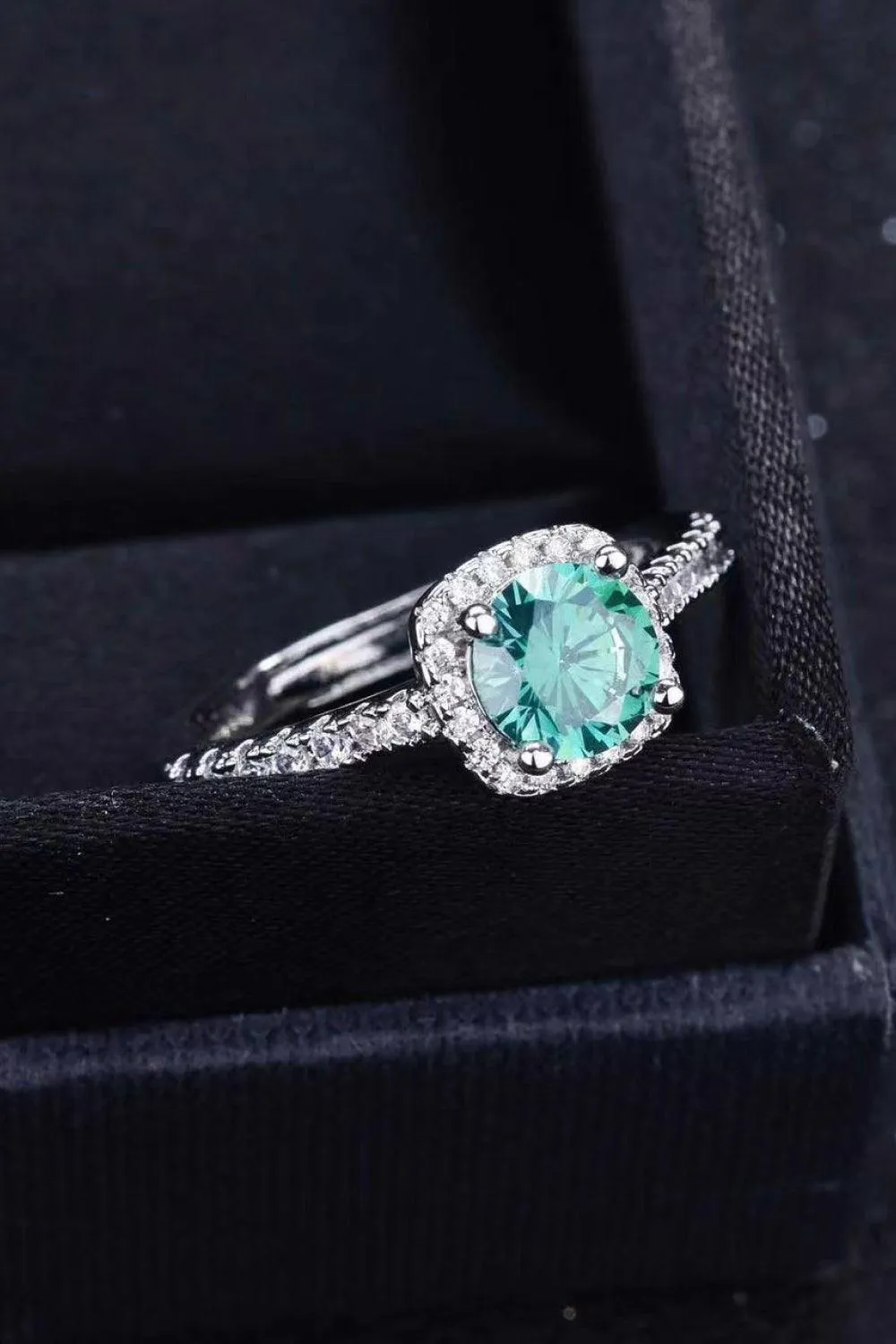 Hazel Blues® | 3 Carat Moissanite Platinum-Plated Cluster Ring