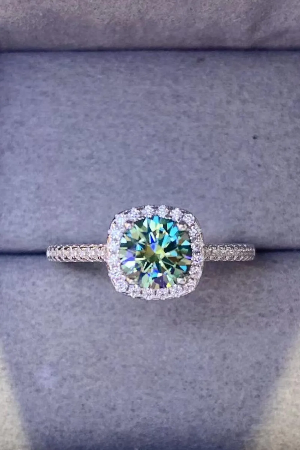 Hazel Blues® | 3 Carat Moissanite Platinum-Plated Cluster Ring