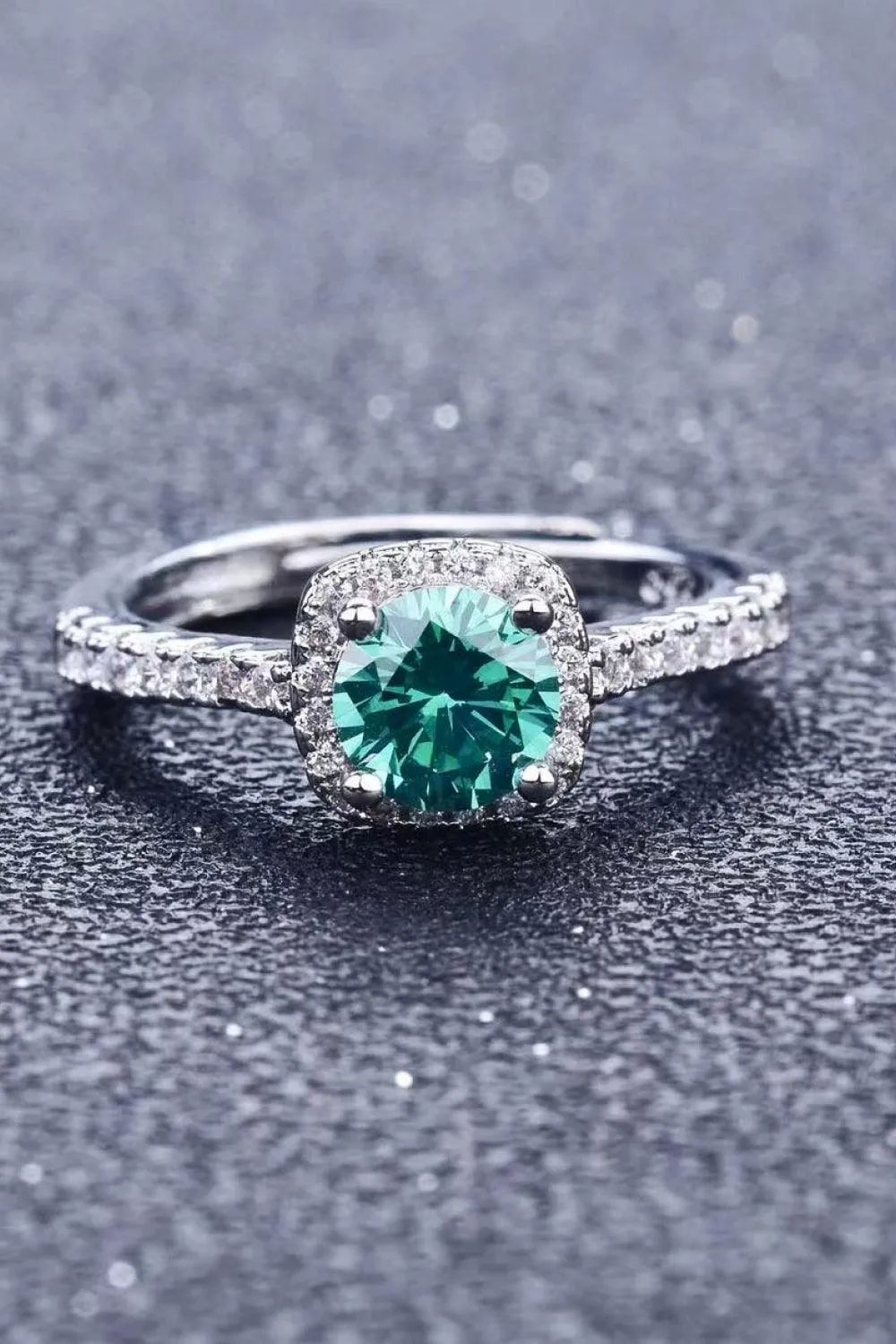 Hazel Blues® | 3 Carat Moissanite Platinum-Plated Cluster Ring