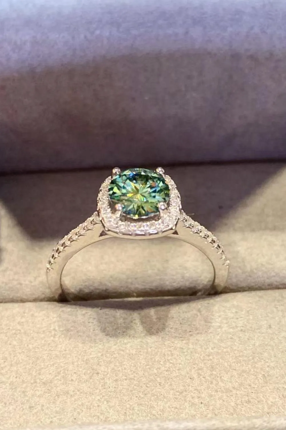 Hazel Blues® | 3 Carat Moissanite Platinum-Plated Cluster Ring