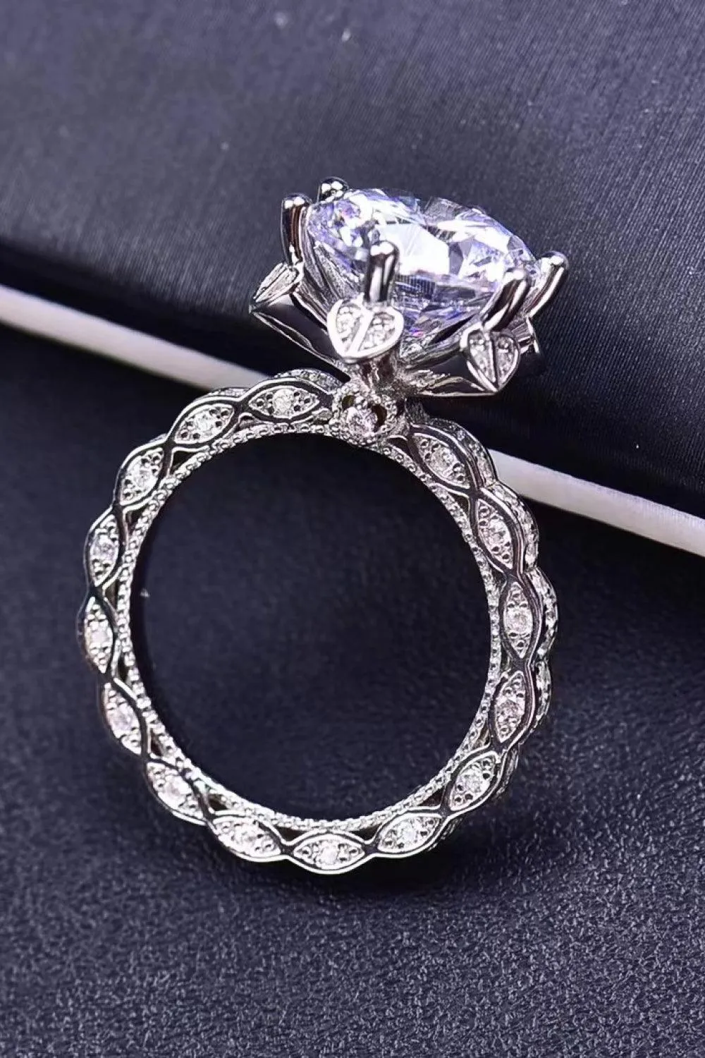 Hazel Blues® | 5 Carat Moissanite Heart 925 Sterling Silver Ring