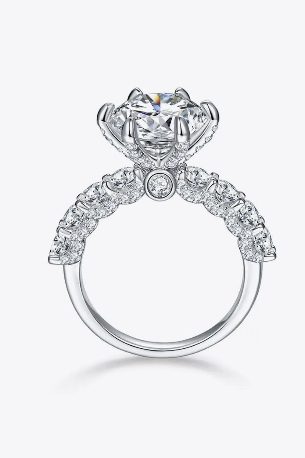 Hazel Blues® | 5 Carat Moissanite Side Stone Ring