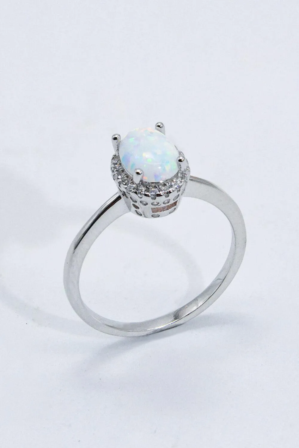 Hazel Blues® | 925 Sterling Silver 4-Prong Opal Ring