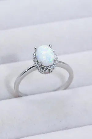 Hazel Blues® | 925 Sterling Silver 4-Prong Opal Ring