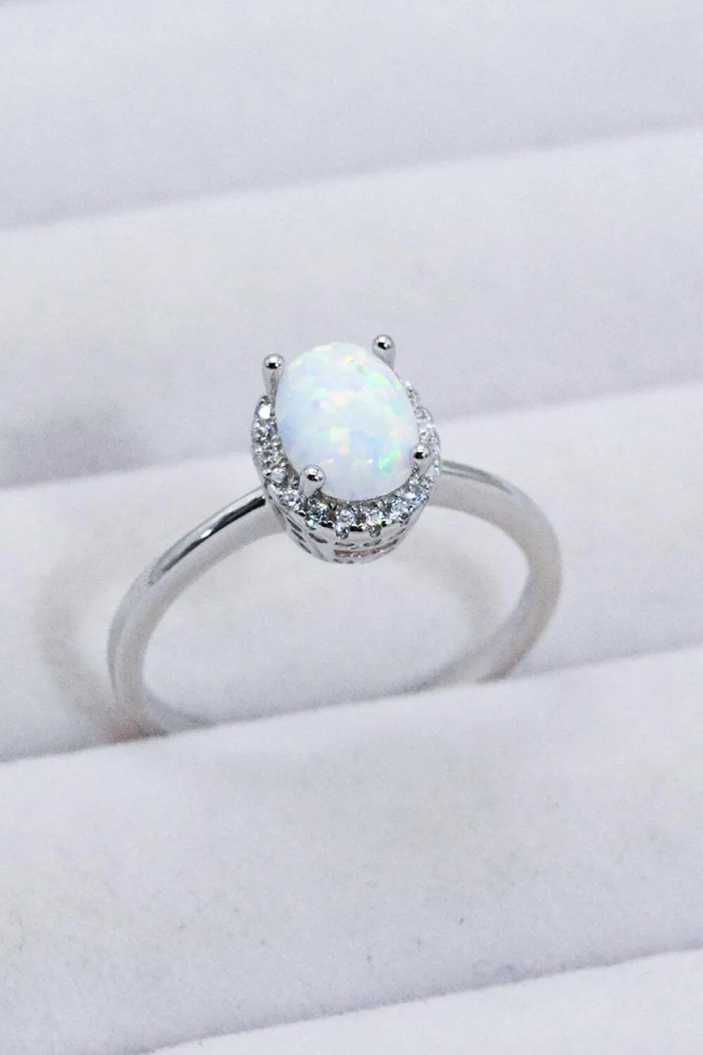 Hazel Blues® | 925 Sterling Silver 4-Prong Opal Ring