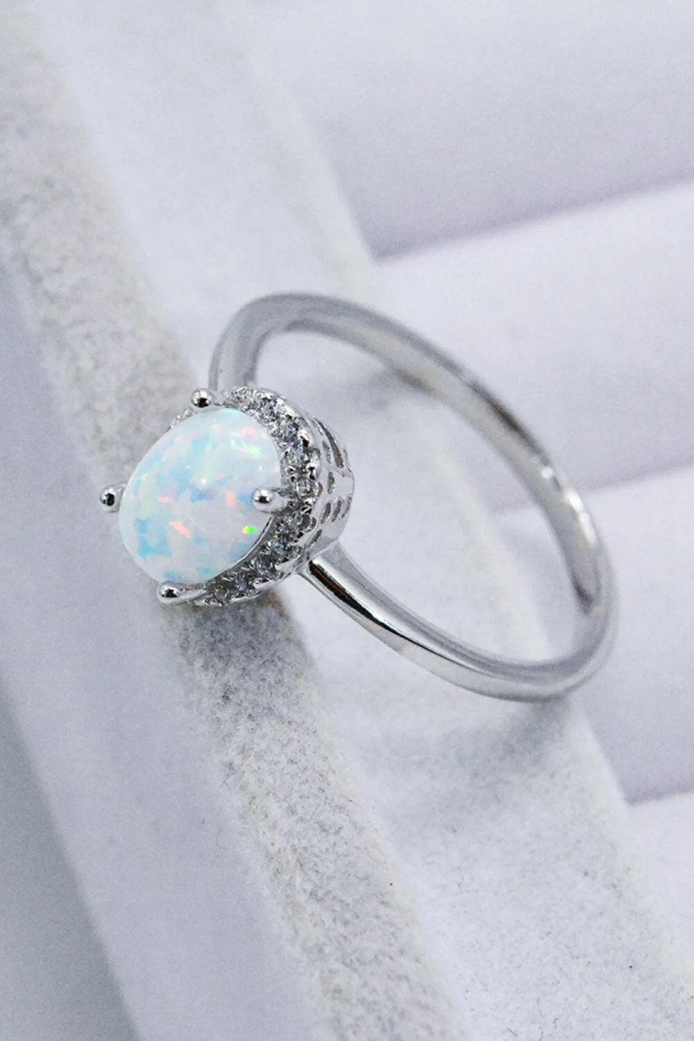 Hazel Blues® | 925 Sterling Silver 4-Prong Opal Ring