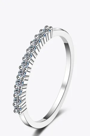 Hazel Blues® | 925 Sterling Silver Inlaid Moissanite Polished Ring