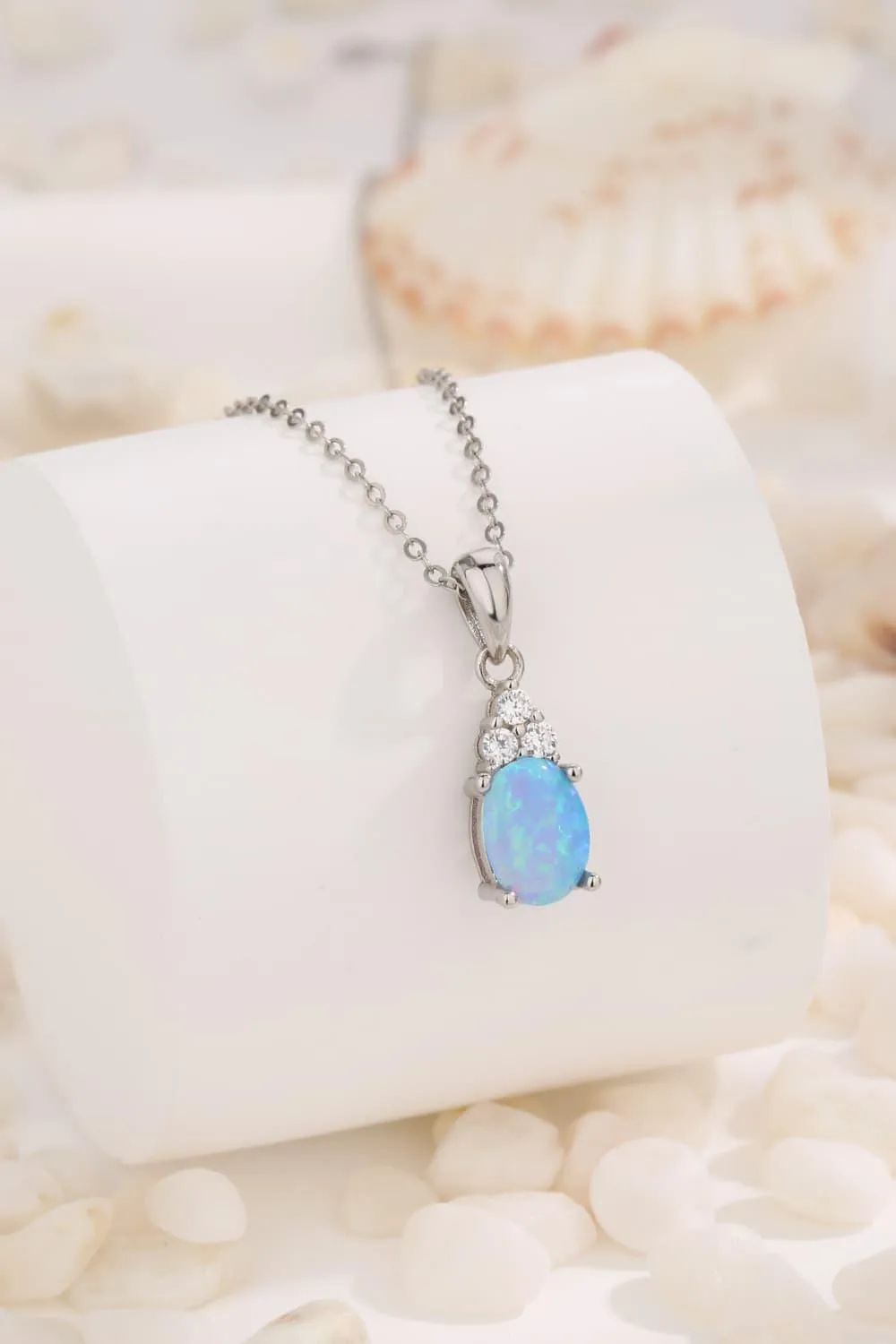 Hazel Blues® |  Find Your Center Opal Pendant Necklace