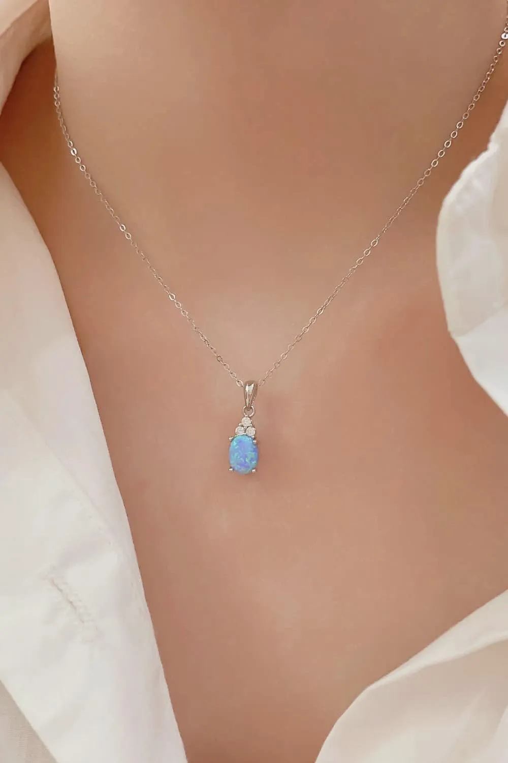 Hazel Blues® |  Find Your Center Opal Pendant Necklace