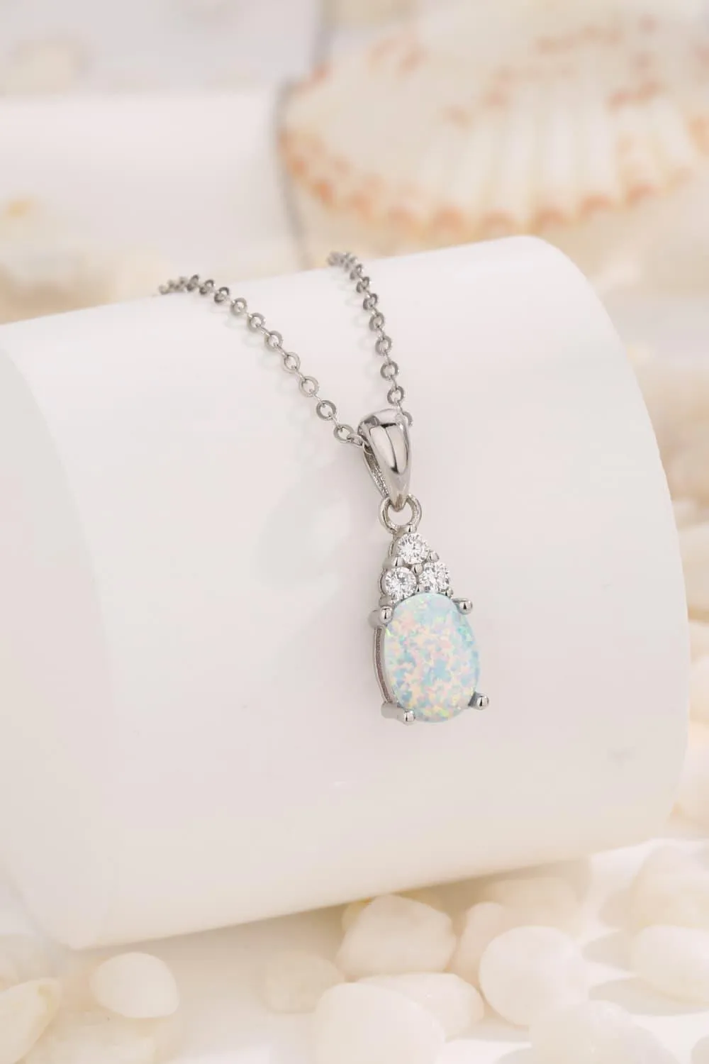 Hazel Blues® |  Find Your Center Opal Pendant Necklace