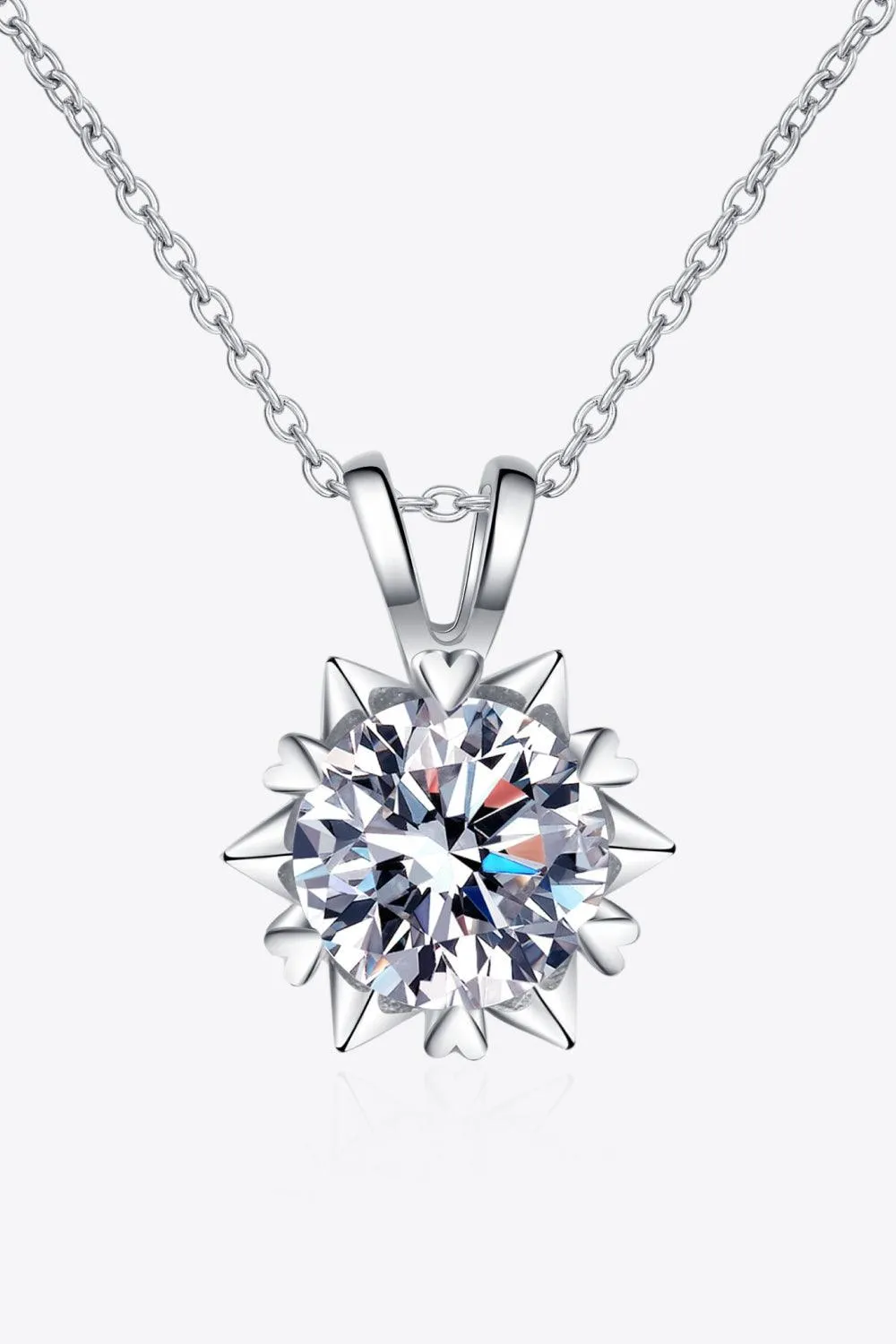 Hazel Blues® | Learning To Love 925 Sterling Silver Moissanite Pendant Necklace
