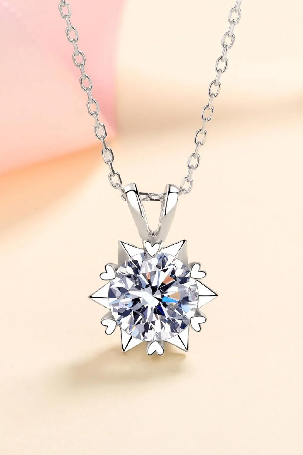 Hazel Blues® | Learning To Love 925 Sterling Silver Moissanite Pendant Necklace