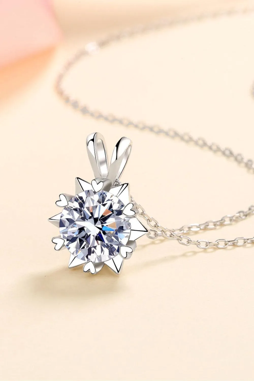 Hazel Blues® | Learning To Love 925 Sterling Silver Moissanite Pendant Necklace